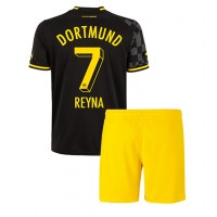 Borussia Dortmund Giovanni Reyna #7 Fotballklær Bortedraktsett Barn 2022-23 Kortermet (+ korte bukser)